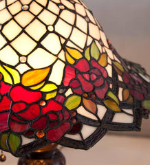 Plow &amp; Hearth Home Accents | Indoor Living Chesterfield Tiffany Style Stained Glass Table Lamp