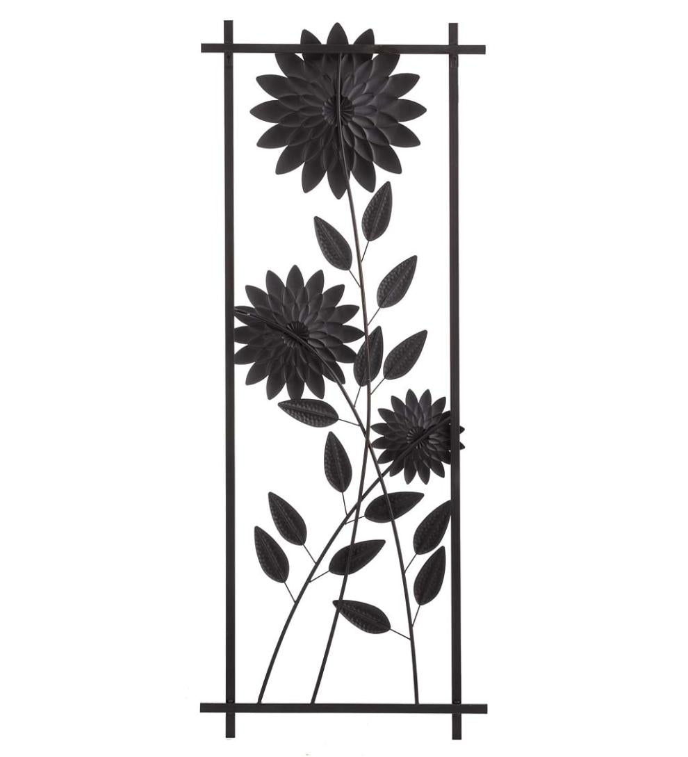 Plow &amp; Hearth Home Accents | Indoor Living Chrysanthemum Garden Metal Trellis/Wall Art
