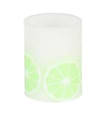 Plow &amp; Hearth Home Accents | Indoor Living Citrus Fruit Led Wax Battery-Operated Pillar Candles, Set Of 3