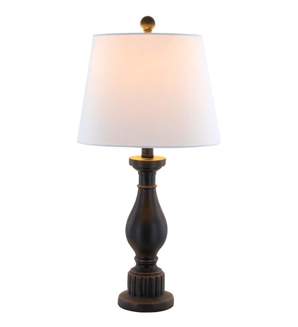 Plow &amp; Hearth Home Accents | Indoor Living Clarice Table Lamp With White Linen Shade