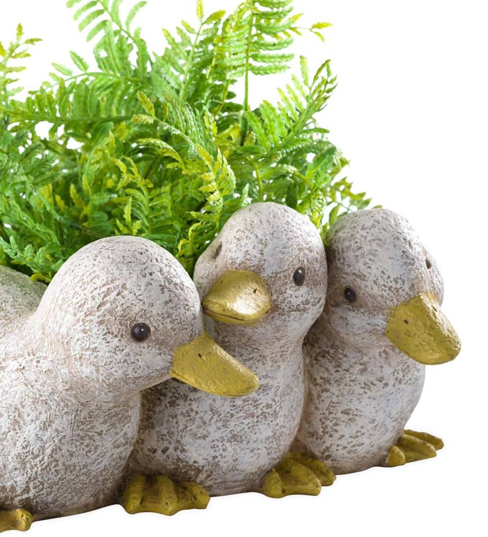 Plow &amp; Hearth Home Accents | Indoor Living Duckling Triplets Planter