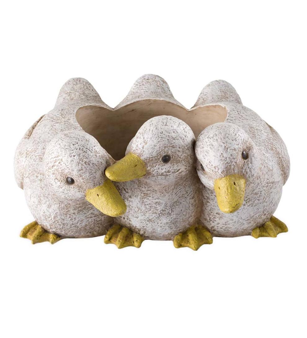 Plow &amp; Hearth Home Accents | Indoor Living Duckling Triplets Planter