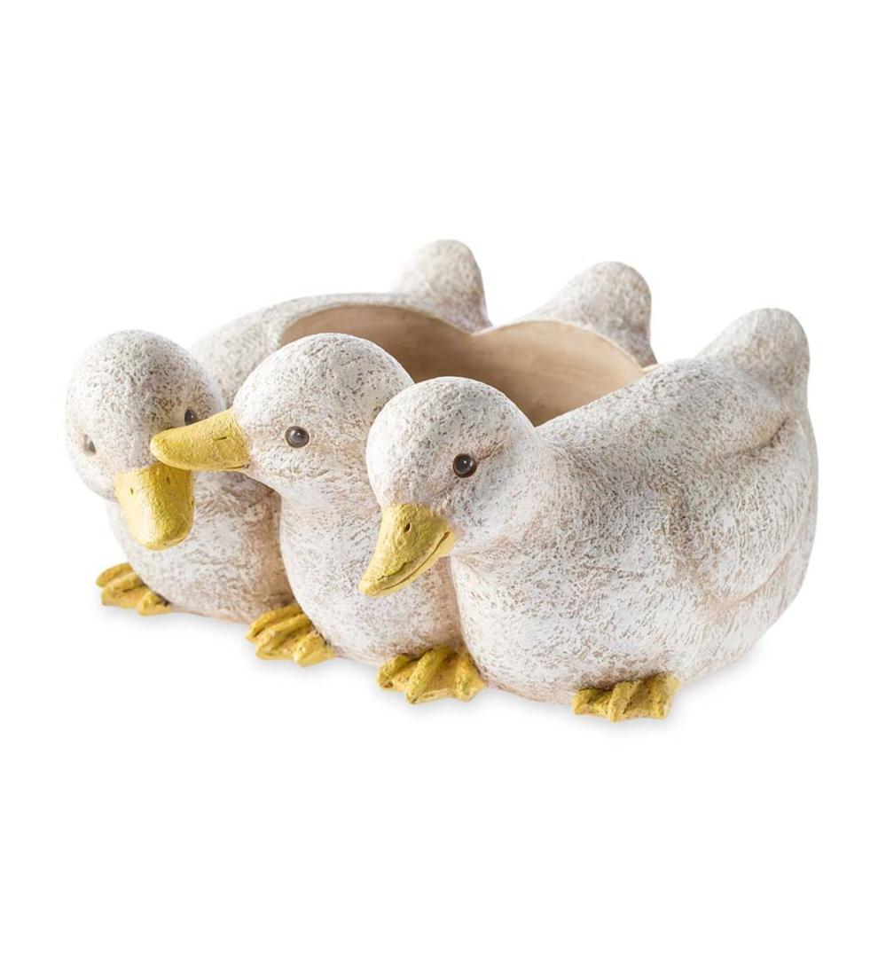 Plow &amp; Hearth Home Accents | Indoor Living Duckling Triplets Planter