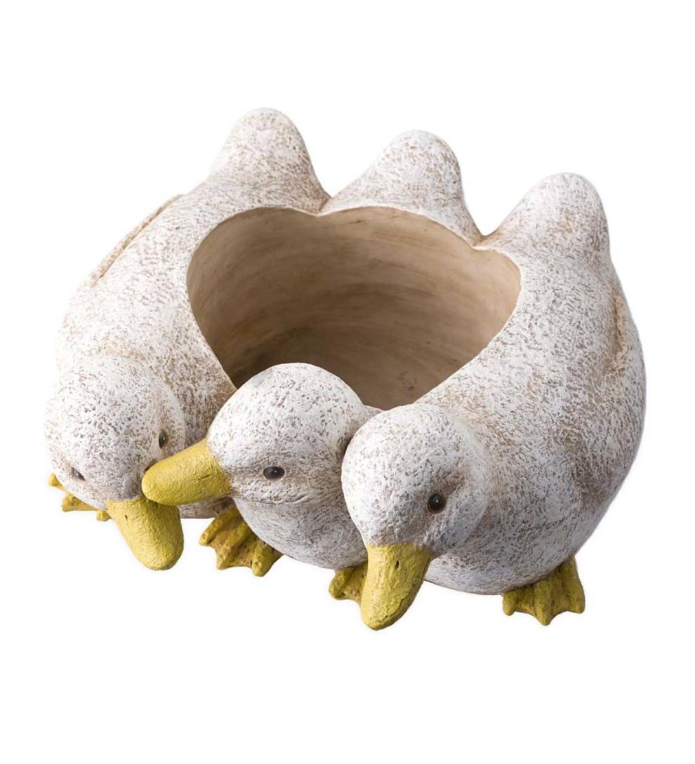 Plow &amp; Hearth Home Accents | Indoor Living Duckling Triplets Planter