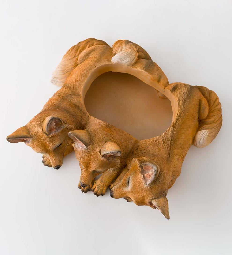 Plow &amp; Hearth Home Accents | Indoor Living Fox Kit Triplets Planter