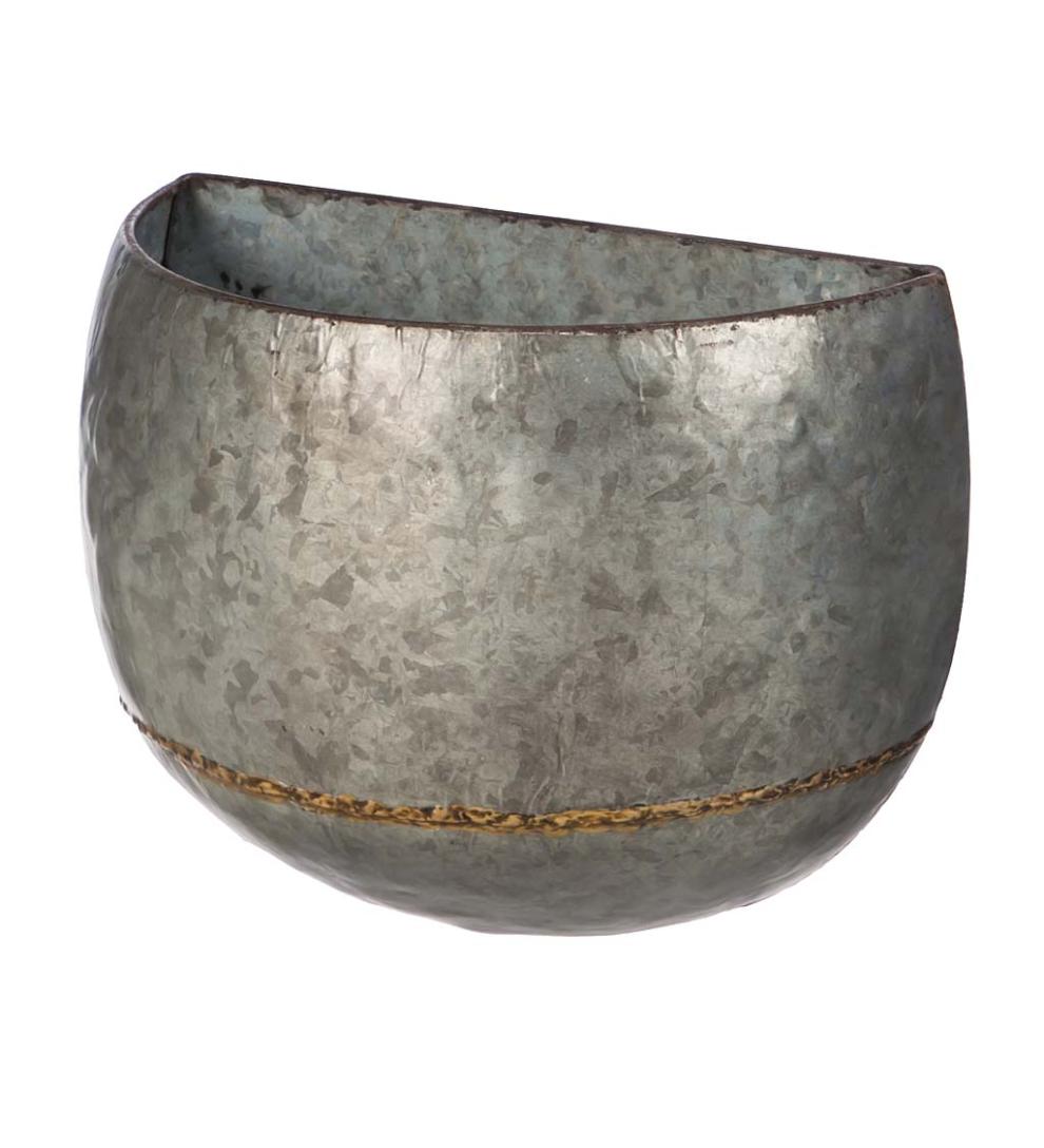 Plow &amp; Hearth Home Accents | Indoor Living Galvanized Metal Wall Planters, Set Of 2