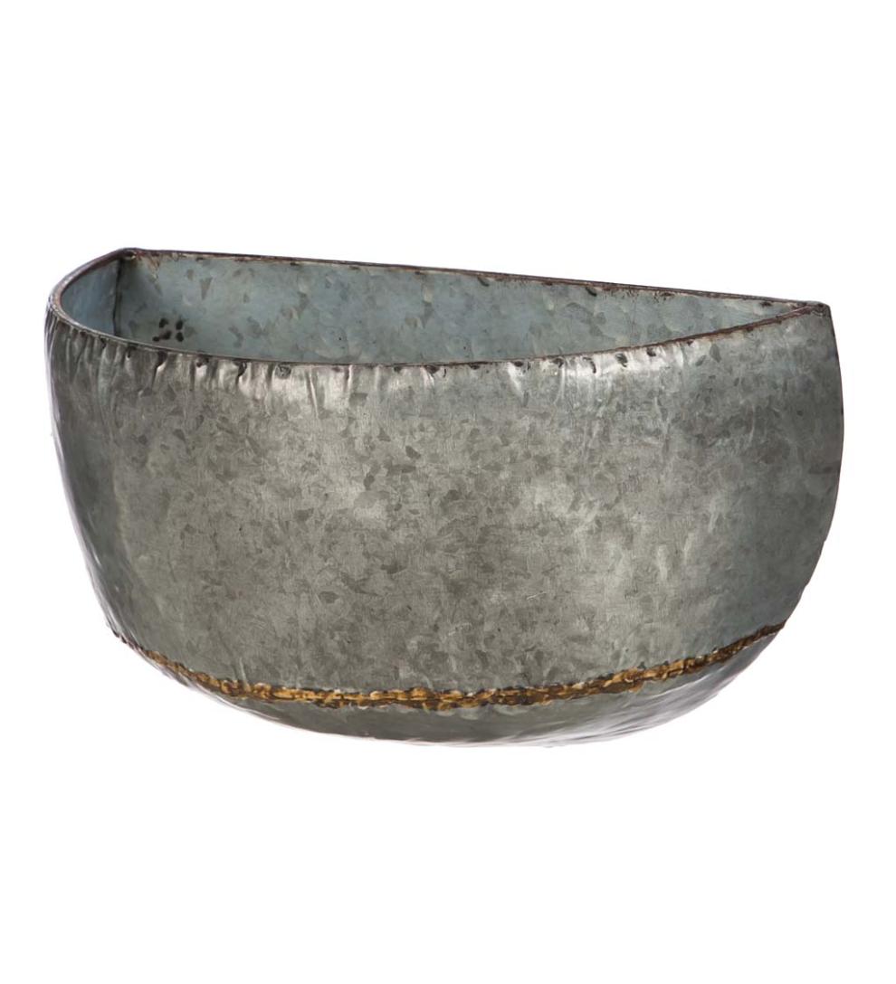 Plow &amp; Hearth Home Accents | Indoor Living Galvanized Metal Wall Planters, Set Of 2