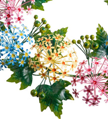 Plow &amp; Hearth Home Accents | Indoor Living Handmade Metal Floral Wreath In Spring Pastel Colors