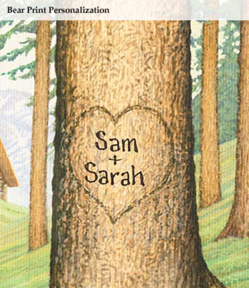 Plow &amp; Hearth Home Accents | Indoor Living Honey Bears Personalized Print