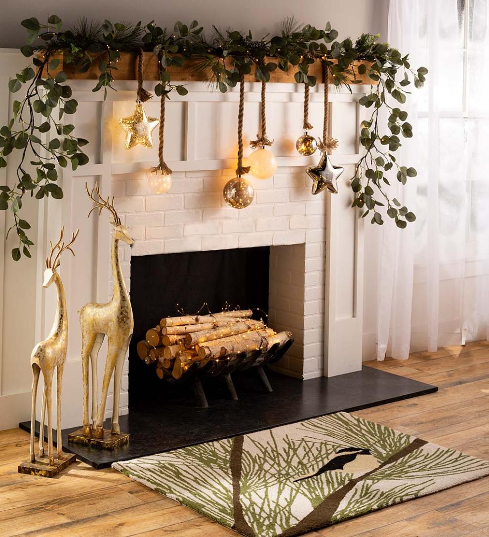 Plow &amp; Hearth Home Accents | Indoor Living Indoor Lighted Ornaments With Hanging Rope And Integrated Timer