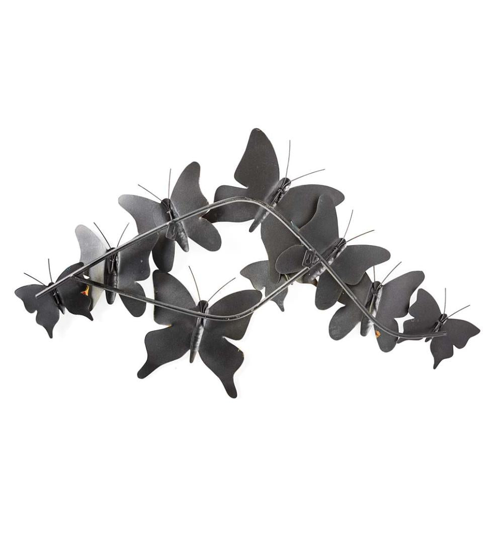 Plow &amp; Hearth Home Accents | Indoor Living Indoor/Outdoor 3D Painted Metal Butterfly Wall Art
