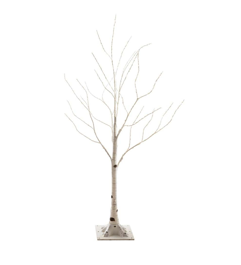 Plow &amp; Hearth Home Accents | Indoor Living Indoor/Outdoor Birch Tree With Warm White And Multicolor Lights