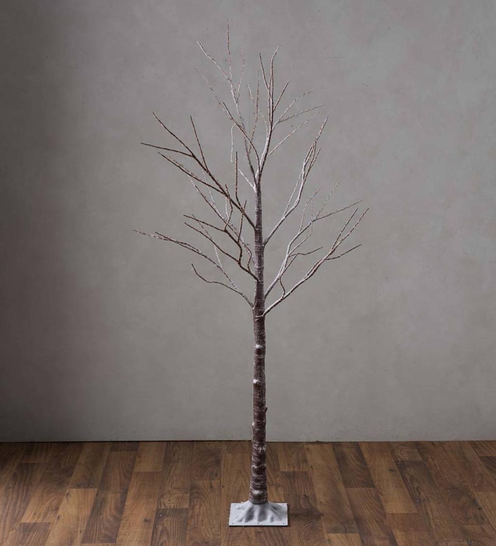 Plow &amp; Hearth Home Accents | Indoor Living Indoor/Outdoor Birch Tree With Warm White Lights