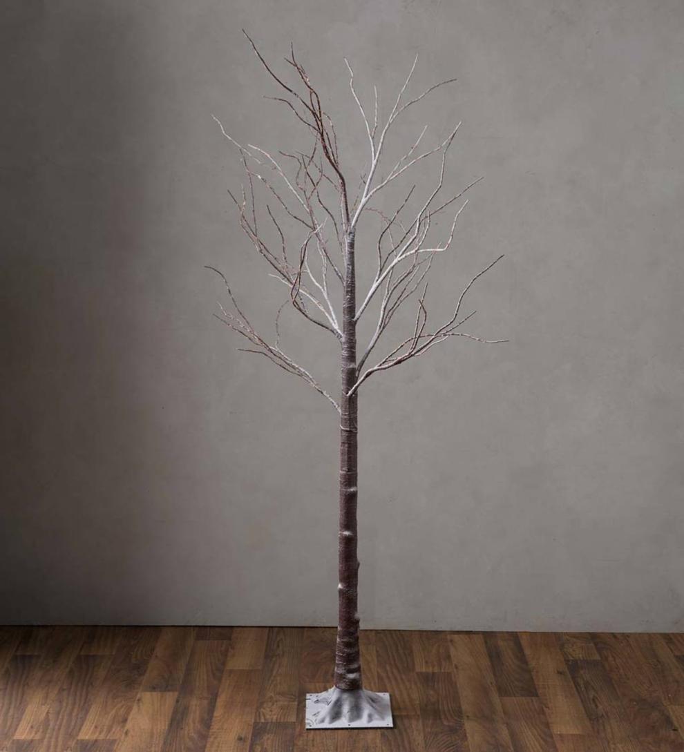 Plow &amp; Hearth Home Accents | Indoor Living Indoor/Outdoor Birch Tree With Warm White Lights