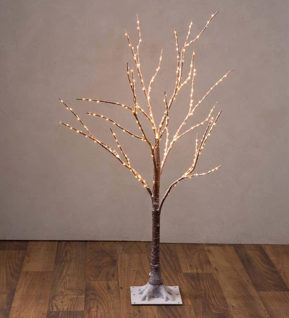 Plow &amp; Hearth Home Accents | Indoor Living Indoor/Outdoor Birch Tree With Warm White Lights