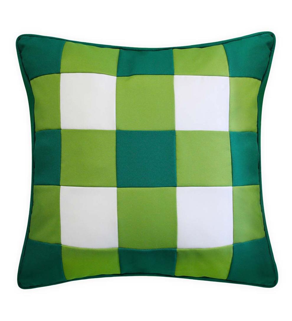 Plow &amp; Hearth Home Accents | Indoor Living Indoor/Outdoor Bright Buffalo Plaid Throw Pillow - Yellow