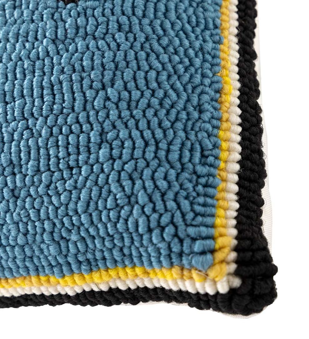 Plow &amp; Hearth Home Accents | Indoor Living Indoor/Outdoor Busy Bee Hooked Polypropylene Throw Pillow