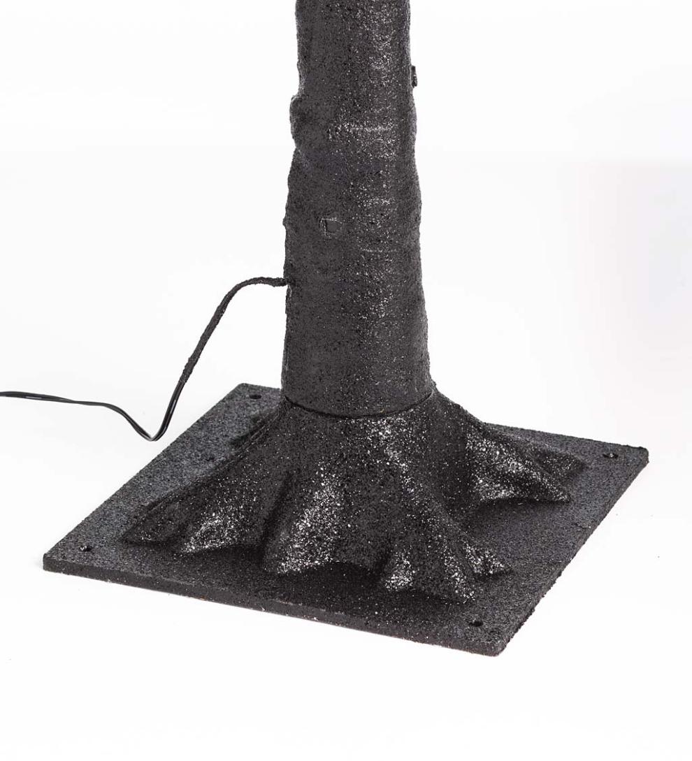 Plow &amp; Hearth Home Accents | Indoor Living Indoor/Outdoor Electric Lighted Halloween Black Tree With Orange Leds