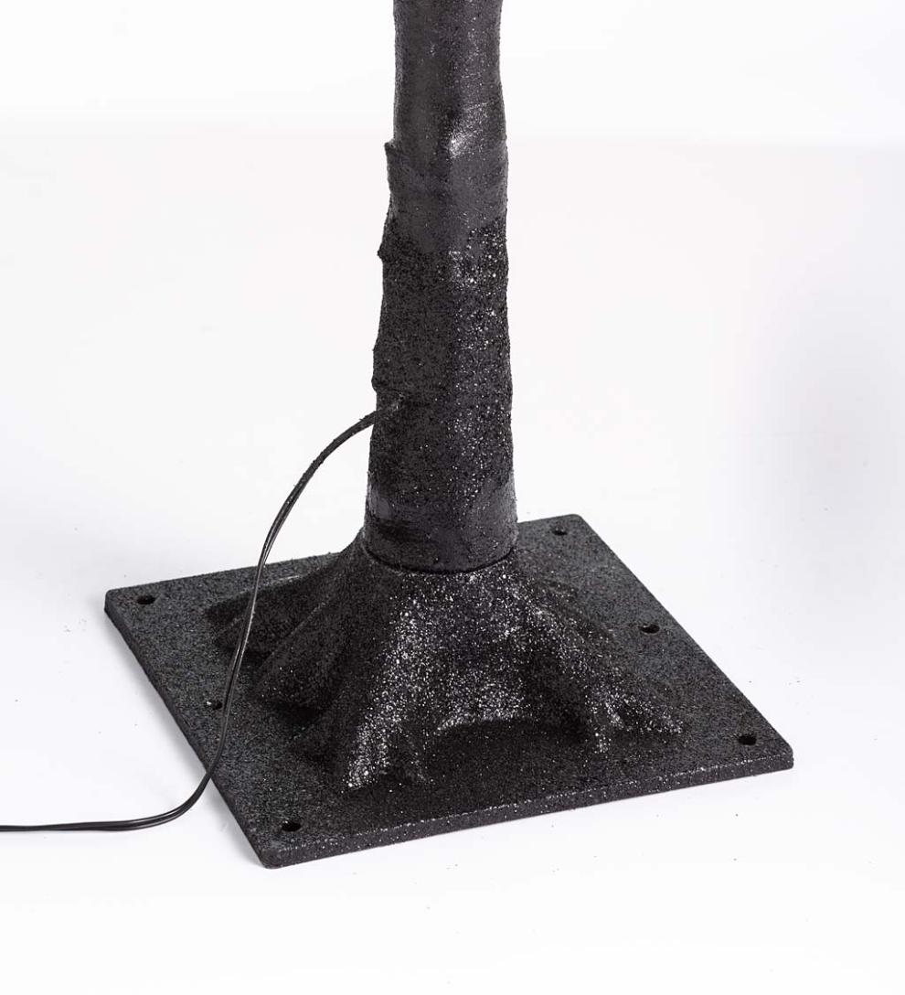 Plow &amp; Hearth Home Accents | Indoor Living Indoor/Outdoor Electric Lighted Halloween Black Tree With Orange Leds