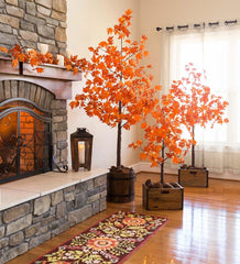 Plow &amp; Hearth Home Accents | Indoor Living Indoor/Outdoor Electric Lighted Maple Trees
