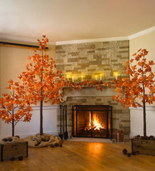 Plow &amp; Hearth Home Accents | Indoor Living Indoor/Outdoor Electric Lighted Maple Trees