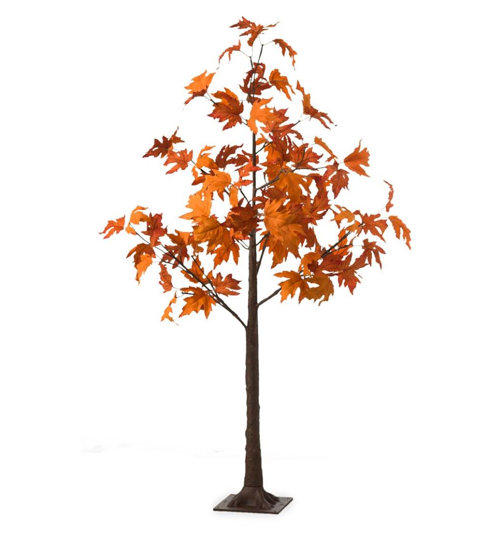 Plow &amp; Hearth Home Accents | Indoor Living Indoor/Outdoor Electric Lighted Maple Trees