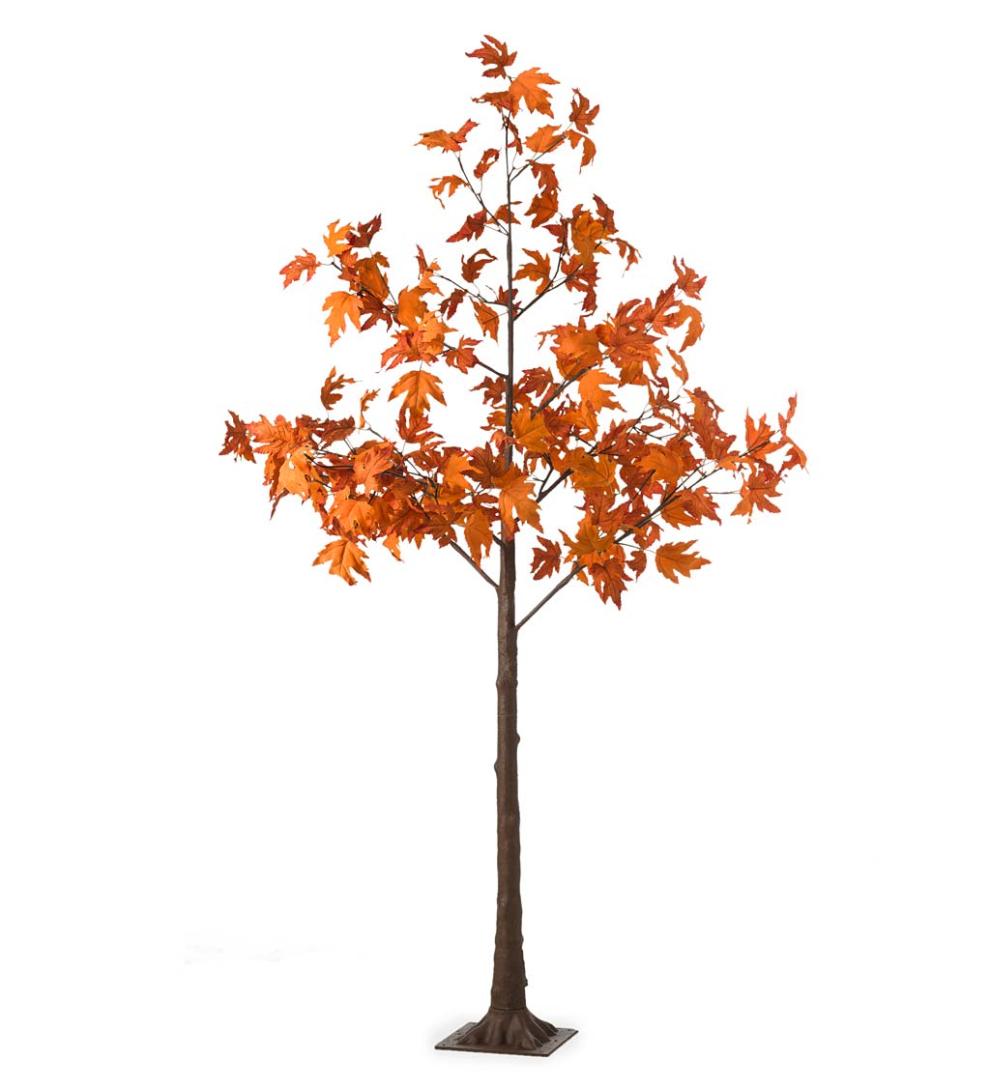 Plow &amp; Hearth Home Accents | Indoor Living Indoor/Outdoor Electric Lighted Maple Trees