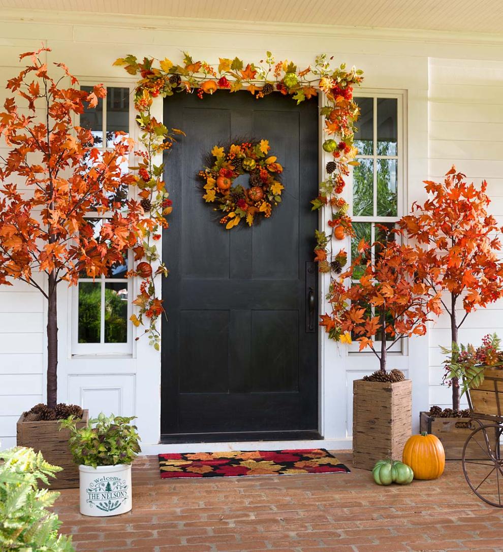 Plow &amp; Hearth Home Accents | Indoor Living Indoor/Outdoor Electric Lighted Maple Trees