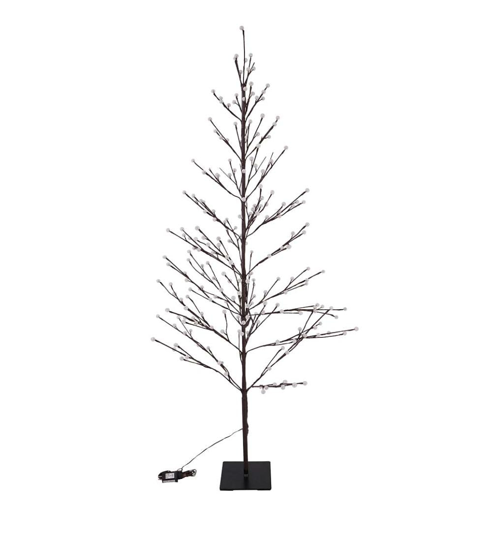 Plow &amp; Hearth Home Accents | Indoor Living Indoor/Outdoor Electric Lighted Mini Globe Trees
