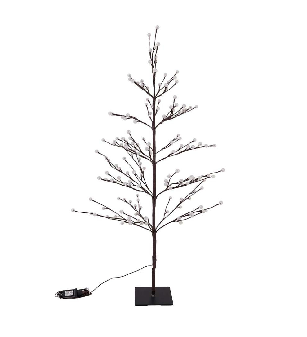 Plow &amp; Hearth Home Accents | Indoor Living Indoor/Outdoor Electric Lighted Mini Globe Trees