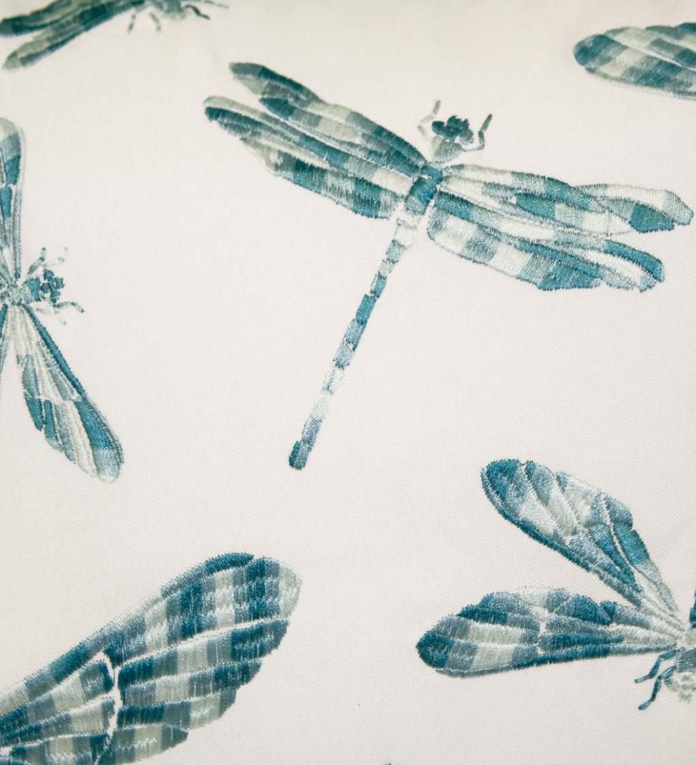 Plow &amp; Hearth Home Accents | Indoor Living Indoor/Outdoor Embroidered Dragonfly Lumbar Pillow - Black