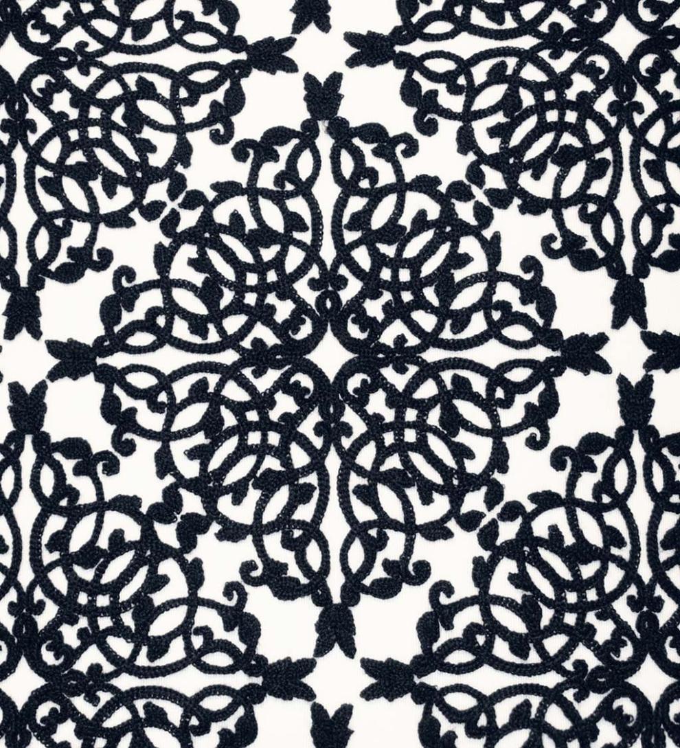 Plow &amp; Hearth Home Accents | Indoor Living Indoor/Outdoor Embroidered Lacework Throw Pillow - Black