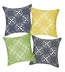 Plow &amp; Hearth Home Accents | Indoor Living Indoor/Outdoor Embroidered Lacework Throw Pillow - Black