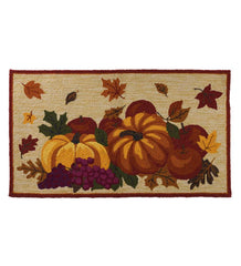 Plow &amp; Hearth Home Accents | Indoor Living Indoor/Outdoor Fall Bounty Hooked Polypropylene Accent Rug