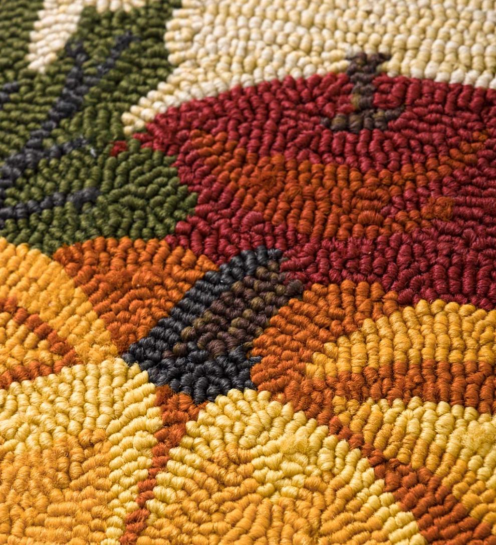 Plow &amp; Hearth Home Accents | Indoor Living Indoor/Outdoor Fall Bounty Hooked Polypropylene Accent Rug