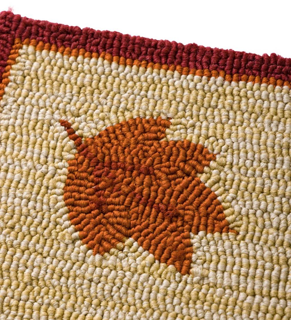 Plow &amp; Hearth Home Accents | Indoor Living Indoor/Outdoor Fall Bounty Hooked Polypropylene Accent Rug