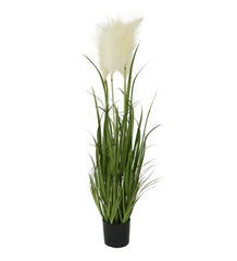 Plow &amp; Hearth Home Accents | Indoor Living Indoor/Outdoor Faux Pampas Grass Potted Plant