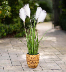 Plow &amp; Hearth Home Accents | Indoor Living Indoor/Outdoor Faux Pampas Grass Potted Plant