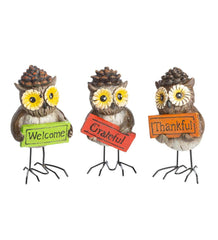 Plow &amp; Hearth Home Accents | Indoor Living Indoor/Outdoor Harvest Owls, Set Of 3
