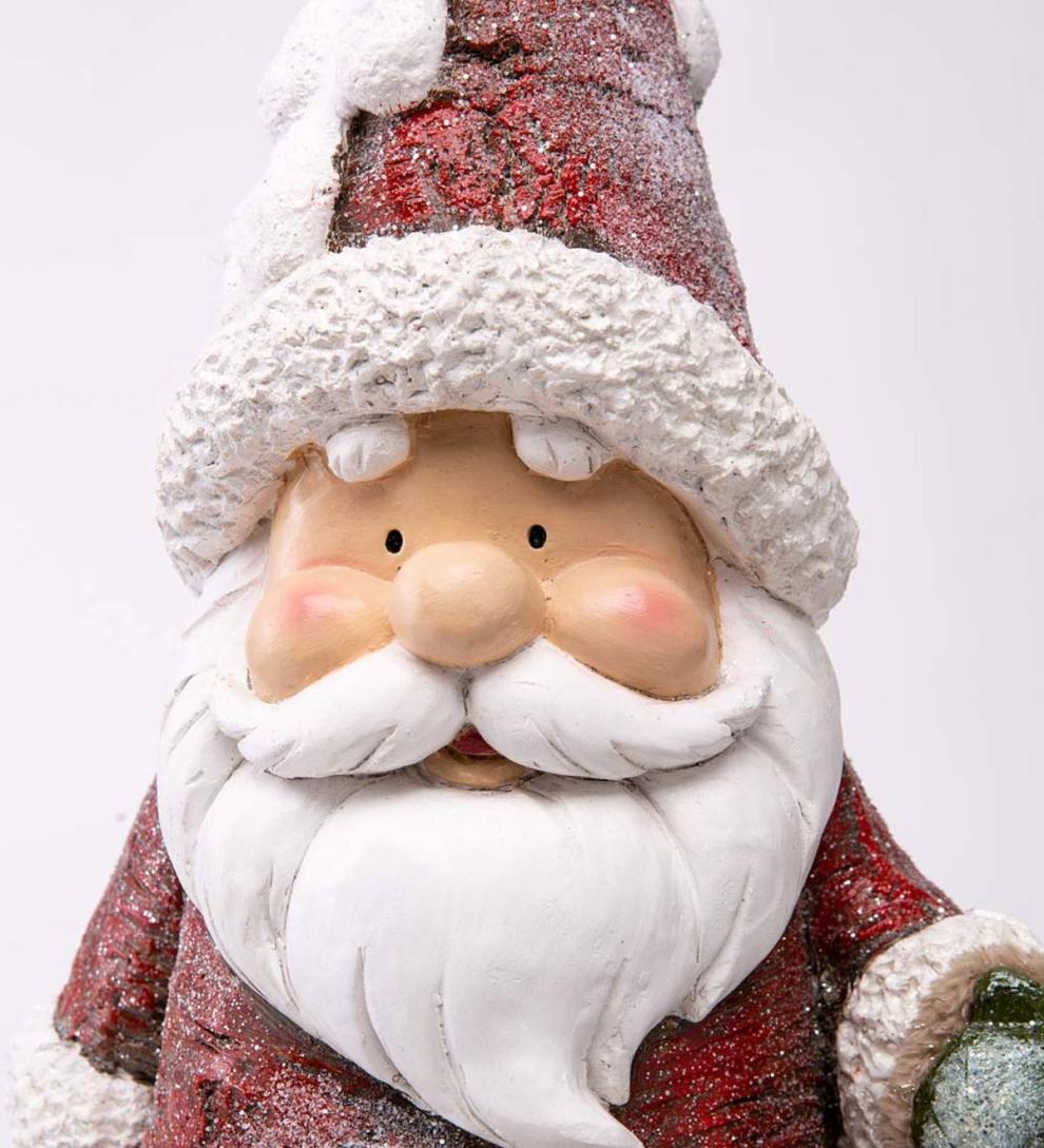 Plow &amp; Hearth Home Accents | Indoor Living Indoor/Outdoor Holiday Lighted Woodland Santa Statue