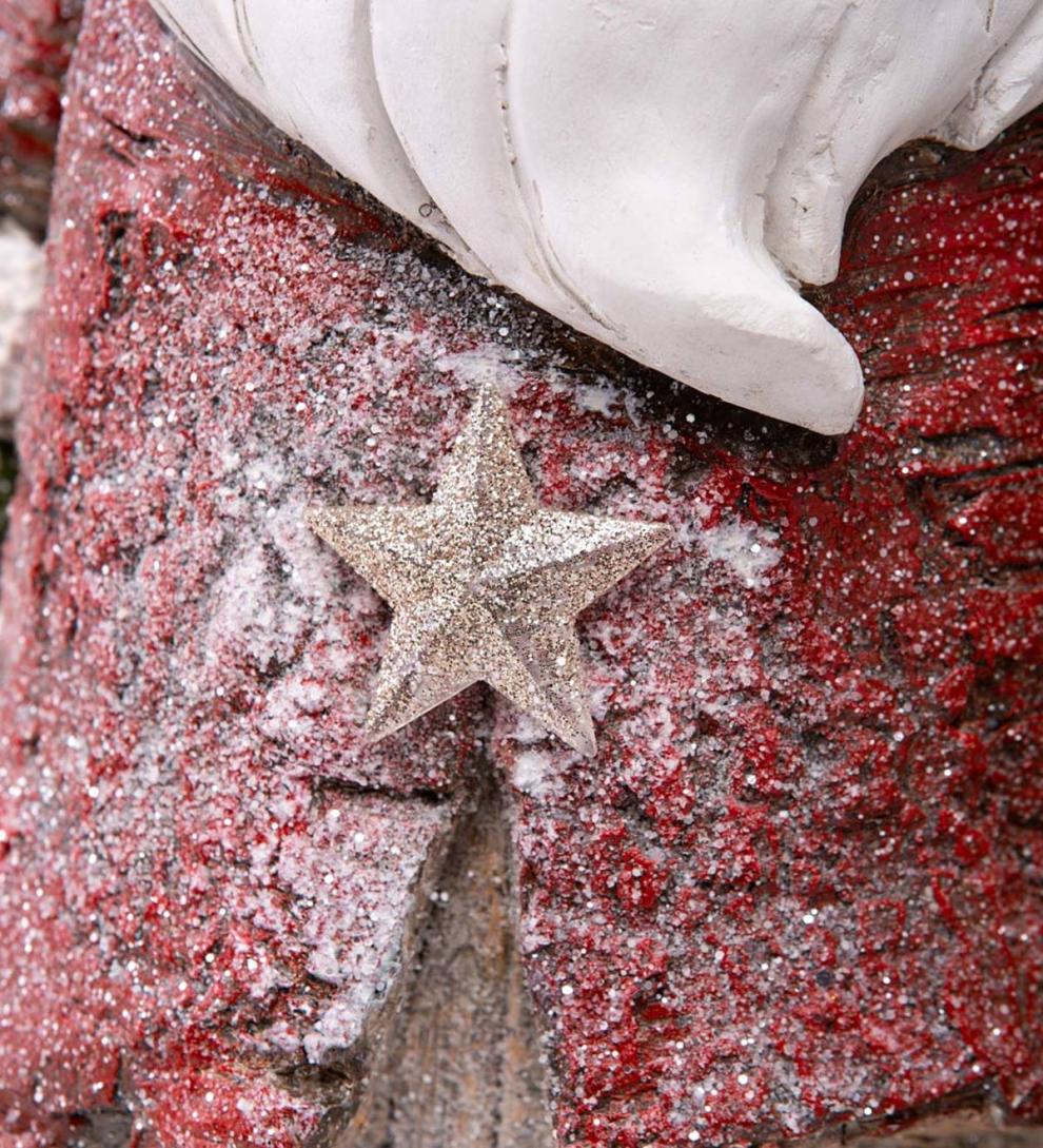 Plow &amp; Hearth Home Accents | Indoor Living Indoor/Outdoor Holiday Lighted Woodland Santa Statue