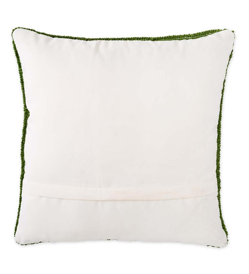 Plow &amp; Hearth Home Accents | Indoor Living Indoor/Outdoor Hooked Polypropylene Bunny Throw Pillow