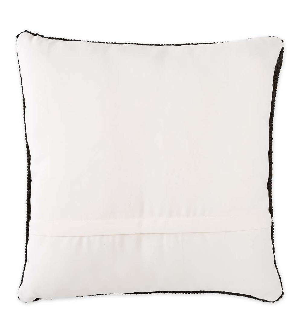 Plow &amp; Hearth Home Accents | Indoor Living Indoor/Outdoor Hooked Polypropylene Ladybug Throw Pillow