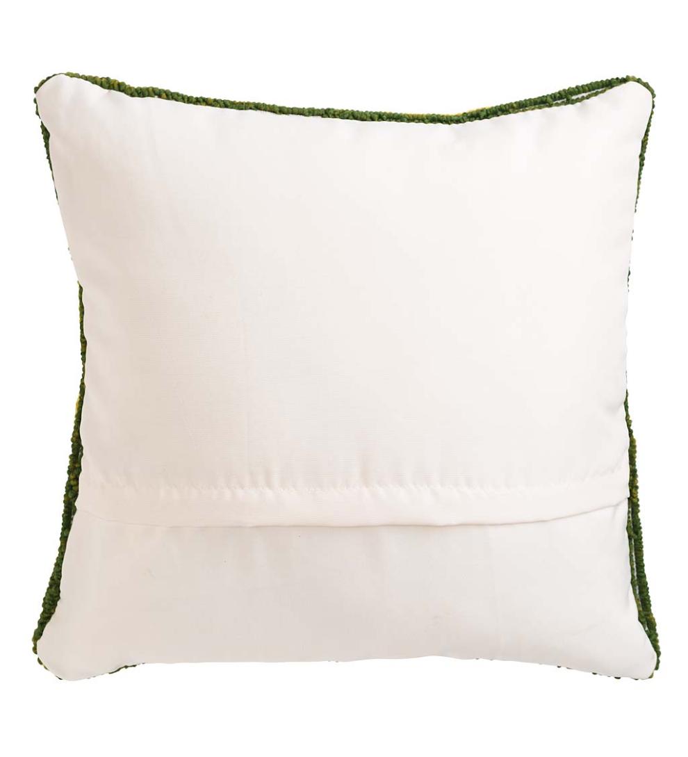 Plow &amp; Hearth Home Accents | Indoor Living Indoor/Outdoor Hooked Polypropylene Sunflower Throw Pillow