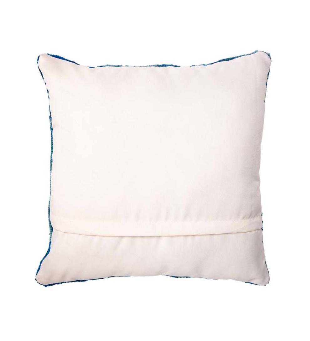 Plow &amp; Hearth Home Accents | Indoor Living Indoor/Outdoor Hooked Shimmering Snowflake Throw Pillow