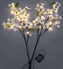 Plow &amp; Hearth Home Accents | Indoor Living Indoor/Outdoor Lighted Dogwood Tree Branches, Set Of 2
