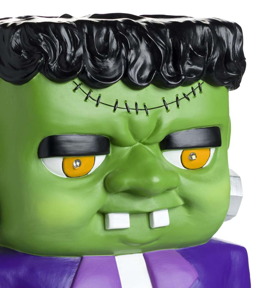 Plow &amp; Hearth Home Accents | Indoor Living Indoor/Outdoor Lighted Frankenstein Monster Shorty Halloween Statue