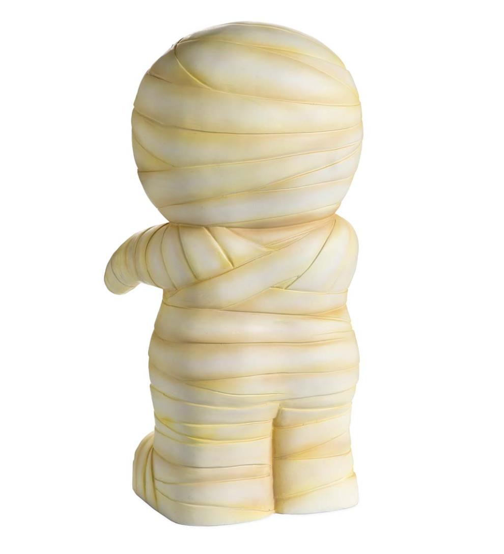Plow &amp; Hearth Home Accents | Indoor Living Indoor/Outdoor Lighted Mummy Shorty Halloween Statue