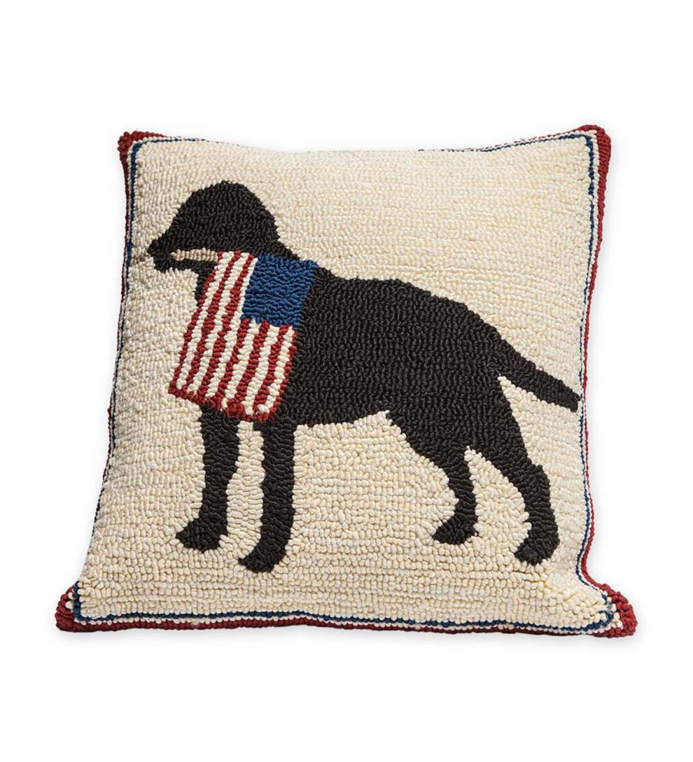 Plow &amp; Hearth Home Accents | Indoor Living Indoor/Outdoor Patriotic Pooch Throw Pillow