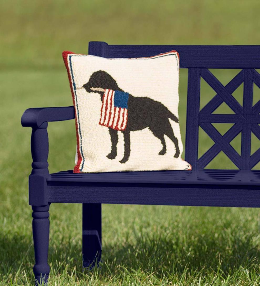 Plow &amp; Hearth Home Accents | Indoor Living Indoor/Outdoor Patriotic Pooch Throw Pillow